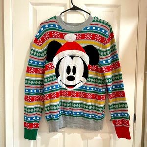 Disney - Santa Mickey Knit Sweater - Size Small